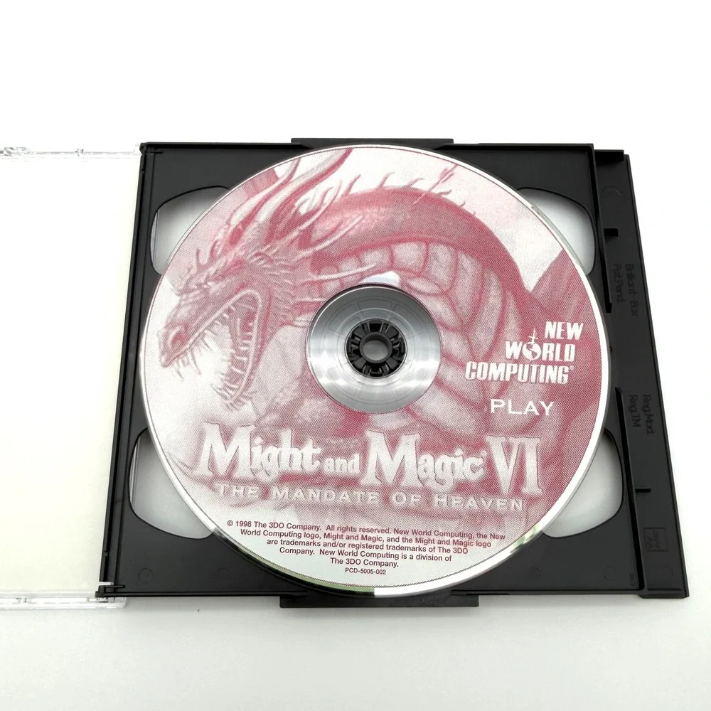 Might & Magic VI Mandate of Heaven PC Game 1998 Big Box Cloth Map New World